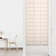 Стенни панели, 12 бр, кремави,30x15 см, кадифе, 0,54 м²
