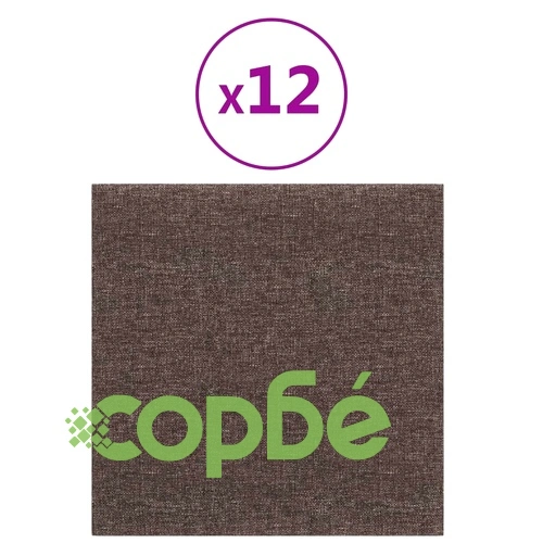Стенни панели, 12 бр, таупе, 30x30 см, плат, 1,08 кв.м. ➤ топ цена ➤ sorbe.bg