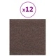 Стенни панели, 12 бр, таупе, 30x30 см, плат, 1,08 кв.м.