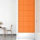 Стенни панели, 12 бр, светложълт, 30x30 см, плат, 1,08 м²