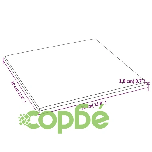 Стенни панели, 12 бр, светложълт, 30x30 см, плат, 1,08 м² ➤ топ цена ➤ sorbe.bg
