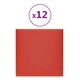 Стенни панели 12 бр червени 30x30 см изкуствена кожа 1,08 кв.м.