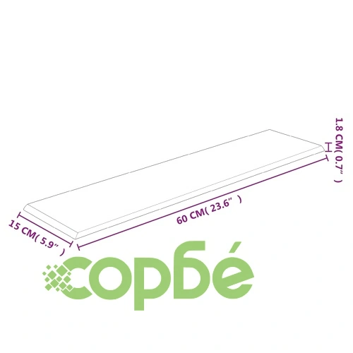 Стенни панели, 12 бр, черни, 60x15 см, плат, 1,08 м² ➤ топ цена ➤ sorbe.bg