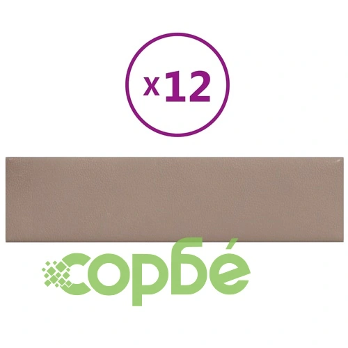 Стенни панели 12 бр капучино 60x15 см изкуствена кожа 1,08 м² ➤ топ цена ➤ sorbe.bg