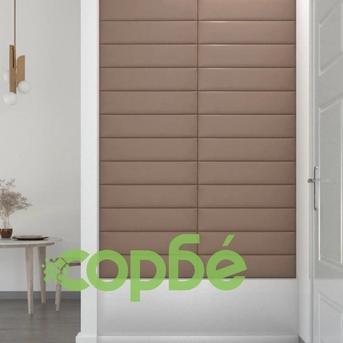 Стенни панели 12 бр капучино 60x15 см изкуствена кожа 1,08 м² ➤ топ цена ➤ sorbe.bg