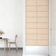 Стенни панели, 12 бр, кремави, 60x30 см, плат, 2,16 м²