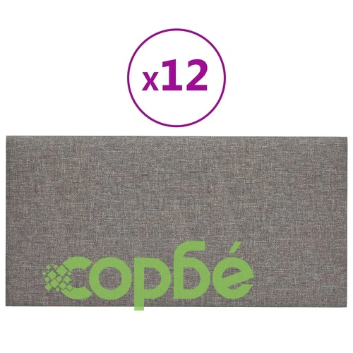 Стенни панели, 12 бр, светлосиви, 60x30 см, плат, 2,16 м² ➤ топ цена ➤ sorbe.bg