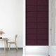 Стенни панели, 12 бр, лилави,60x30 см, плат, 2,16 м²