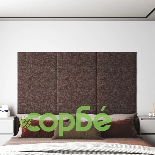 Стенни панели, 12 бр, таупе,60x30 см, плат, 2,16 м² ➤ топ цена ➤ sorbe.bg