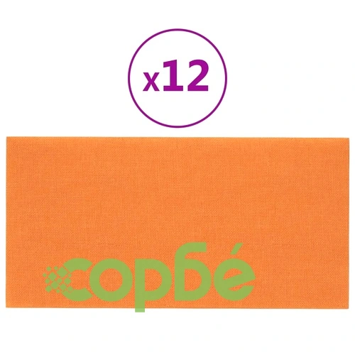 Стенни панели, 12 бр, светложълт, 60x30 см, плат, 2,16 м² ➤ топ цена ➤ sorbe.bg