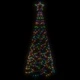 Коледна елха конус, цветно, 200 LED, 70x180 см