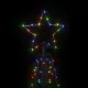 Коледна елха конус, цветно, 200 LED, 70x180 см