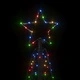 Коледна елха конус, цветно, 200 LED, 70x180 см