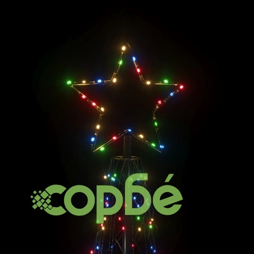 Коледна елха конус, цветна, 500 LED, 100x300 см ➤ топ цена ➤ sorbe.bg