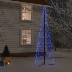 Коледна елха конус, синя, 1400 LED, 160x500 см