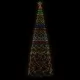 Коледна елха конус, цветна, 1400 LED, 160x500 см