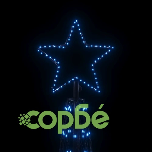 Коледна елха конус, синя, 3000 LED, 230x800 см ➤ топ цена ➤ sorbe.bg