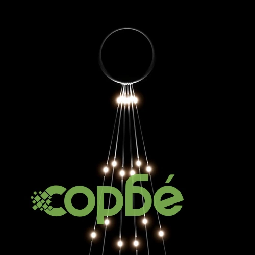 Коледна елха на флагщок, студено бяло, 108 LED, 180 см ➤ топ цена ➤ sorbe.bg