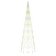 Коледна елха на флагщок, цветно, 310 LED, 300 см