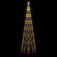 Коледна елха на флагщок, цветно, 310 LED, 300 см