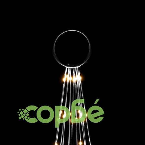 Коледна елха на флагщок, топло бяло, 732 LED, 500 см ➤ топ цена ➤ sorbe.bg