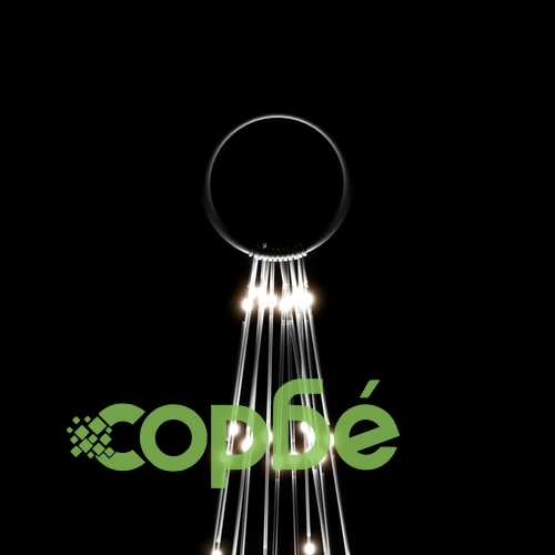 Коледна елха на флагщок, студено бяло, 732 LED, 500 см ➤ топ цена ➤ sorbe.bg