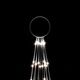 Коледна елха на флагщок, студено бяло, 732 LED, 500 см