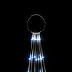 Коледна елха на флагщок, синьо, 732 LED, 500 см