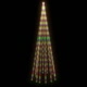 Коледна елха на флагщок, цветно, 732 LED, 500 см