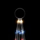Коледна елха на флагщок, цветно, 732 LED, 500 см