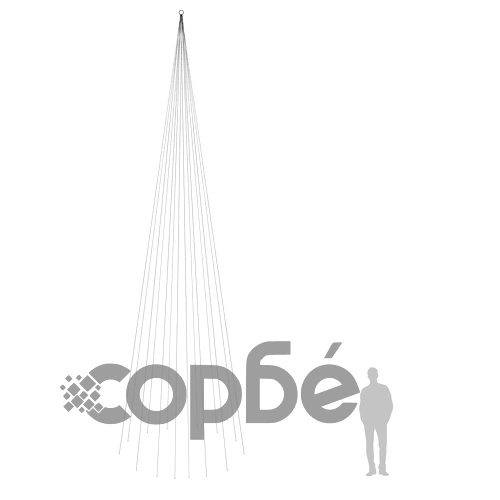 Коледна елха на флагщок, синьо, 1134 LED, 800 см ➤ топ цена ➤ sorbe.bg