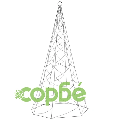 Коледна елха на флагщок, синьо, 200 LED, 180 см ➤ топ цена ➤ sorbe.bg