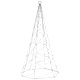 Коледна елха на флагщок, синьо, 200 LED, 180 см