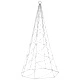 Коледна елха на флагщок, цветно, 200 LED, 180 см