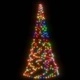 Коледна елха на флагщок, цветно, 200 LED, 180 см