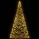 Коледна елха на флагщок, топло бяло, 500 LED, 300 см