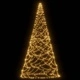 Коледна елха на флагщок, топло бяло, 500 LED, 300 см
