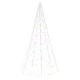 Коледна елха на флагщок, студено бяло, 500 LED, 300 см
