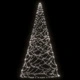 Коледна елха на флагщок, студено бяло, 500 LED, 300 см