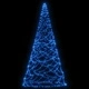 Коледна елха на флагщок, синя, 500 LED, 300 см
