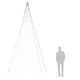Коледна елха на флагщок, студено бяло, 1400 LED, 500 см