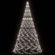 Коледна елха на флагщок, студено бяло, 3000 LED, 800 см