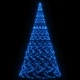Коледна елха на флагщок, синя, 3000 LED, 800 см