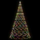 Коледна елха на флагщок, цветна, 3000 LED, 800 см