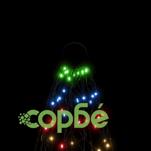 Коледна елха на флагщок, цветна, 3000 LED, 800 см ➤ топ цена ➤ sorbe.bg