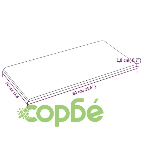 Стенни панели, 12 бр, сини, 60x30 см, кадифе, 2,16 м² ➤ топ цена ➤ sorbe.bg