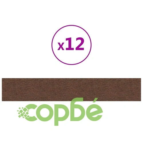 Стенни панели, 12 бр, кафяви, 90x15 см, плат, 1,62 м² ➤ топ цена ➤ sorbe.bg