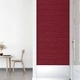 Стенни панели, 12 бр, виненочервени, 90x15 см, плат, 1,62 м²