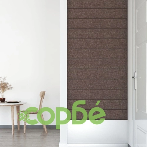 Стенни панели, 12 бр, таупе, 90x15 см, плат, 1,62 кв.м. ➤ топ цена ➤ sorbe.bg