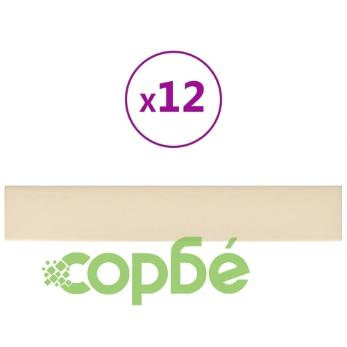 Стенни панели 12 бр кремави 90x15 см изкуствена кожа, 1,62 м² ➤ топ цена ➤ sorbe.bg